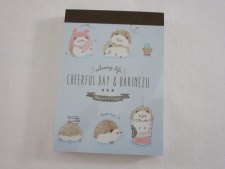 Cute Kawaii Q-Lia Hedgehog Cheerful Day Harinezu Mini Notepad   Memo Pad - Stationery Design Writing Collection For Discount