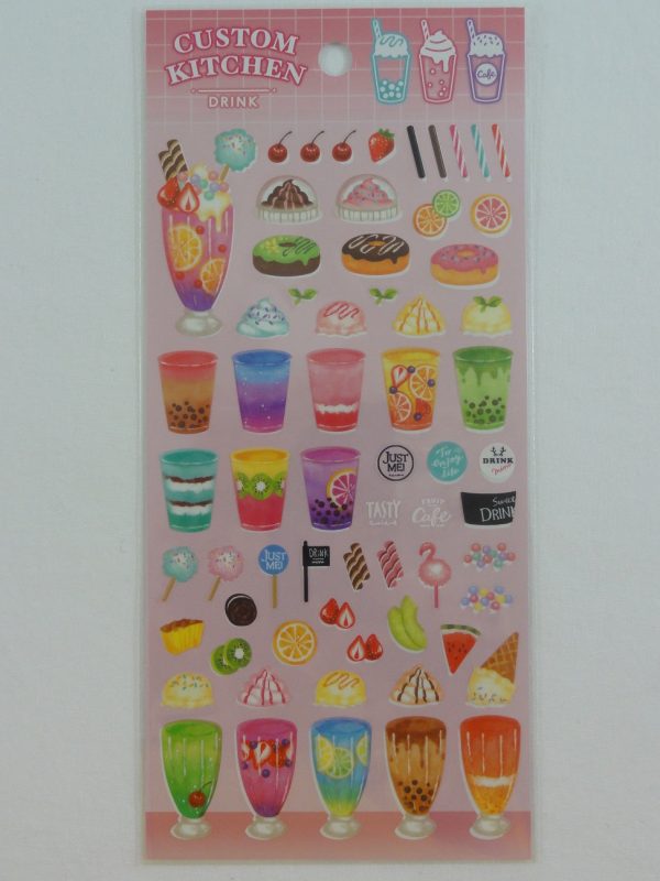 Cute Kawaii Mindwave Food Create Your Own Custom Kitchen Sticker Sheet - B - Drinks Bubble Tea- for Journal Planner Craft For Cheap