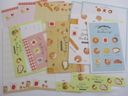 Cute Kawaii Kamio Little Bakery Bread Letter Sets Stationery - writing paper envelope Online Hot Sale