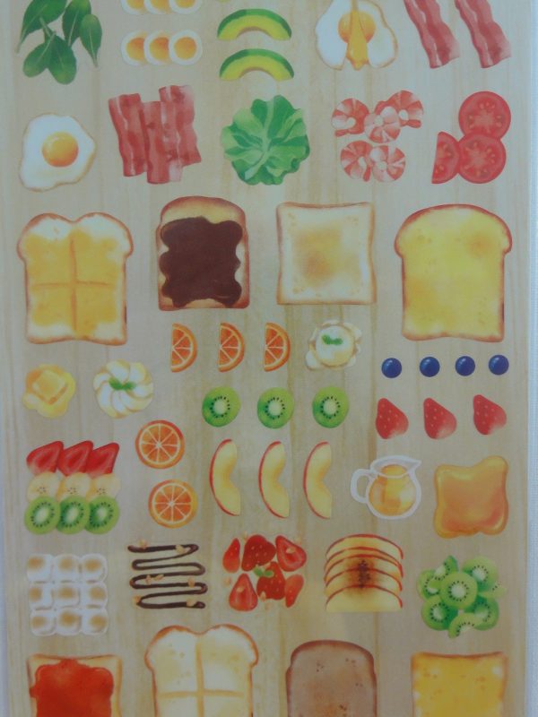 Cute Kawaii Mindwave Food Create Your Own Custom Kitchen Sticker Sheet - A - Sandwich Breakfast - for Journal Planner Craft on Sale