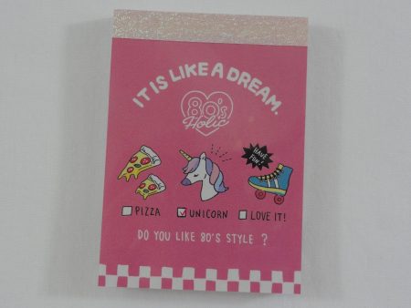 Cute Kawaii Crux Unicorn Like A Dream Mini Notepad   Memo Pad - Stationery Designer Paper Collection For Sale