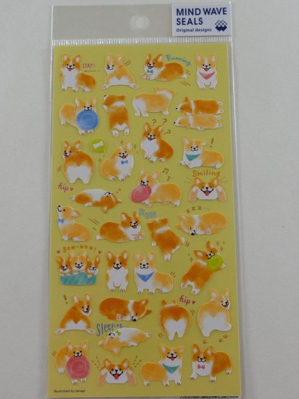 Cute Kawaii Mind Wave Dogs Puppies Sticker Sheet - for Journal Planner Craft Discount