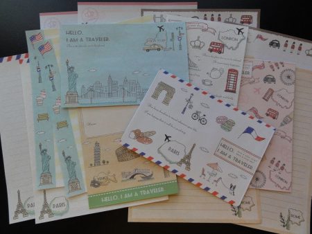 Kamio Traveler London Paris Rome New York Europe Letter Sets Discount