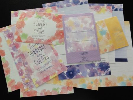 Kawaii Cute Q-Lia Sunny Days and Colors Flower Letter Sets Cheap