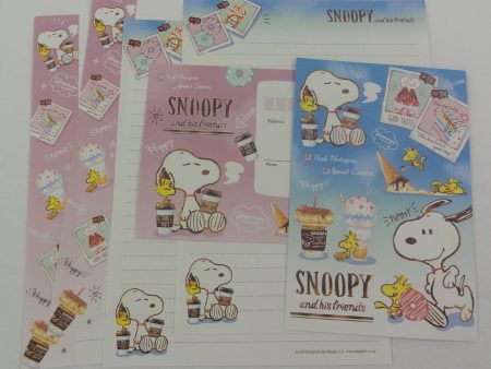 Peanuts Snoopy Letter Sets - F - Stationery Writing Paper Envelope For Discount