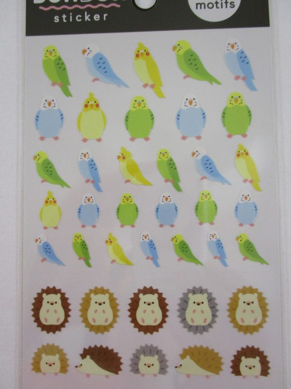 Cute Kawaii MW BonBon Series - Bird Hedgehog Sticker Sheet - for Journal Planner Craft Online Hot Sale