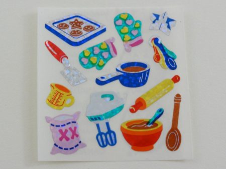 Sandylion Baking Bake Kitchen Glitter Sticker Sheet   Module - Vintage & Collectible on Sale