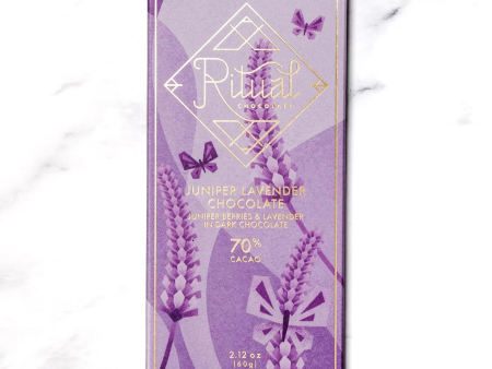 Juniper Lavender Chocolate Bar 70% For Sale