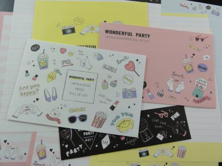 Cute Kawaii Kamio Wonderful Party Letter Sets Online Sale