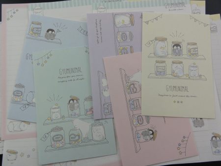 Kawaii Cute Crux Gyumunimal Penguin Letter Sets - A - Stationery Writing Paper Envelope Penpal Online now