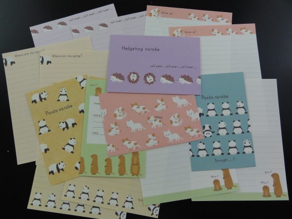 Cute Kawaii Kamio Panda Neko Cat Hedgehog Letter Sets Fashion