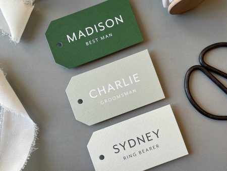 Groomsman gift tags, personalized tags for gifts, custom gift tag, bridesmaid gift, green wedding gift tags Fashion