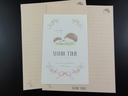 Cute Kawaii Crux Serene Time Hedgehog Letter Set - Writing Paper Stationery Penpal Sale