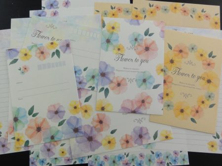 Cute Kawaii Crux Flower to You Spring Letter Sets - Stationery Writing Paper Envelope Penpal Hot on Sale