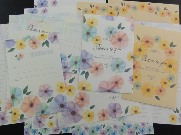 Cute Kawaii Crux Flower to You Spring Letter Sets - Stationery Writing Paper Envelope Penpal Hot on Sale