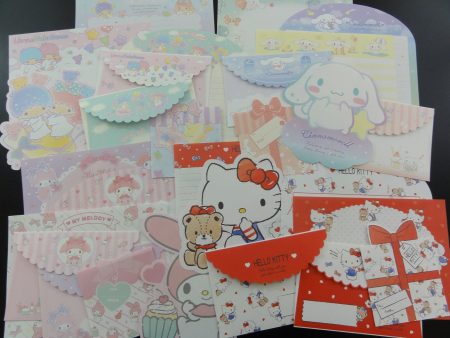 z Sanrio Hello Kitty My Melody Cinnamoroll Little Twin Stars Letter Papers + Envelopes Theme Set Sale