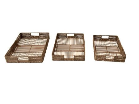 Handwoven Trays - Set of 3 Sale