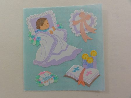 Sandylion Baby Baptism Sticker Sheet   Module - Vintage & Collectible For Sale