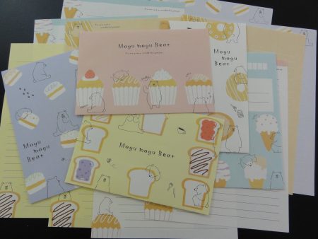 Cute Kawaii Crux Mogu Bear Letter Sets Discount