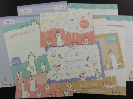 Cute Kawaii Q-Lia Moya Moya Animals Letter Sets - Stationery Writing Paper Envelope Penpal Online