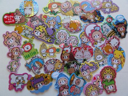 Animals in Costume Flake Stickers - 36 pcs Sale